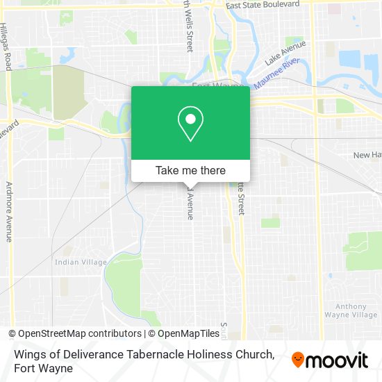 Mapa de Wings of Deliverance Tabernacle Holiness Church