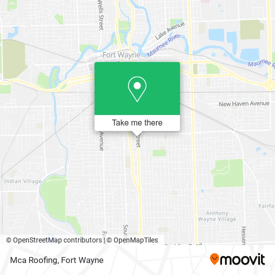 Mca Roofing map