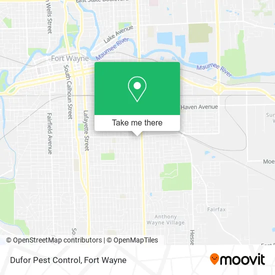 Dufor Pest Control map