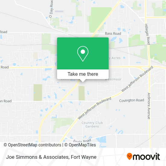 Joe Simmons & Associates map