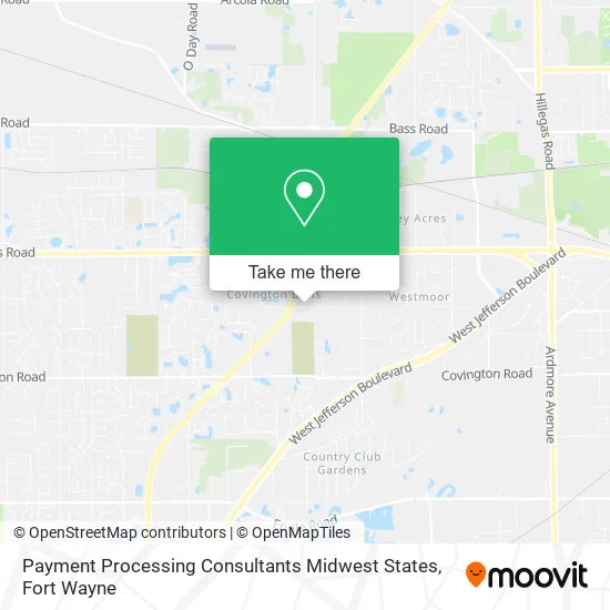 Payment Processing Consultants Midwest States map