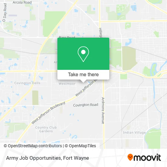 Army Job Opportunities map