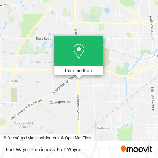 Fort Wayne Hurricanes map