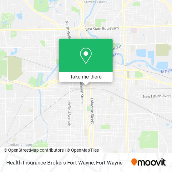Health Insurance Brokers Fort Wayne map