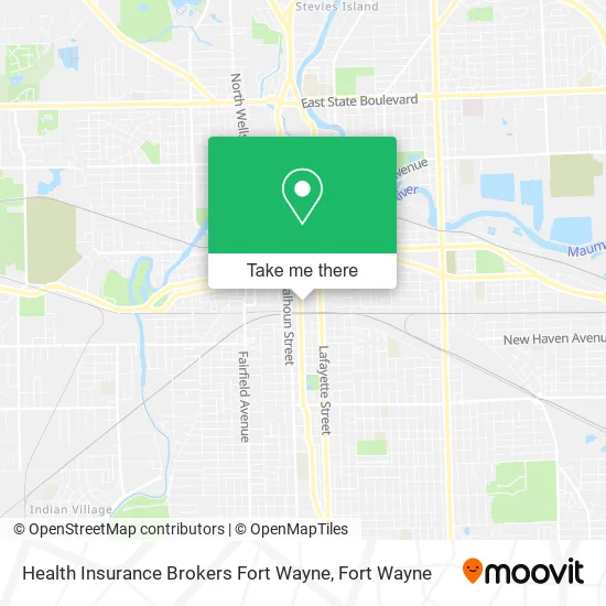Health Insurance Brokers Fort Wayne map