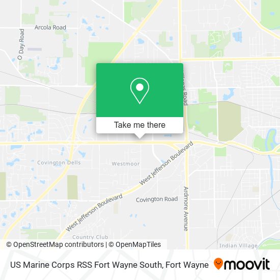 US Marine Corps RSS Fort Wayne South map