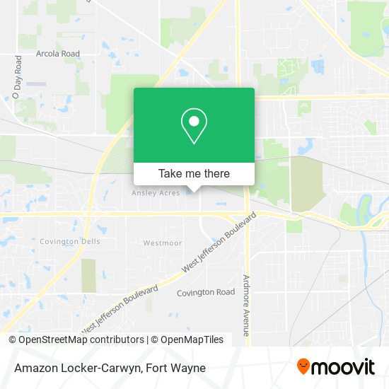 Mapa de Amazon Locker-Carwyn