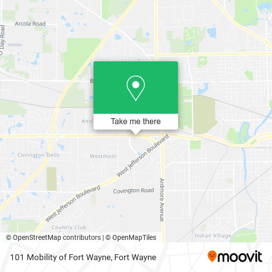 Mapa de 101 Mobility of Fort Wayne