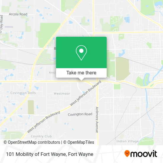 101 Mobility of Fort Wayne map