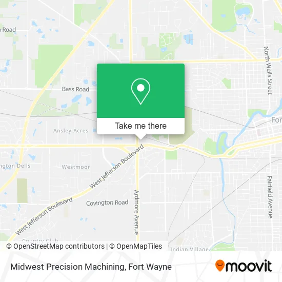Midwest Precision Machining map
