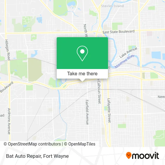 Bat Auto Repair map