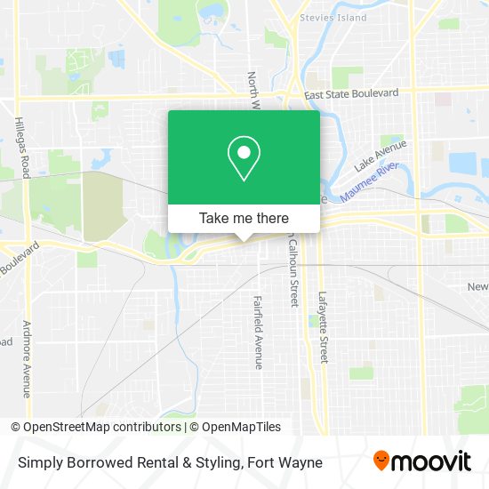 Mapa de Simply Borrowed Rental & Styling