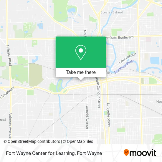 Fort Wayne Center for Learning map