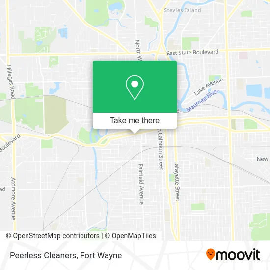 Peerless Cleaners map
