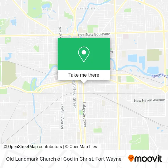 Old Landmark Church of God in Christ map