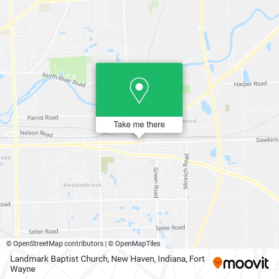 Landmark Baptist Church, New Haven, Indiana map