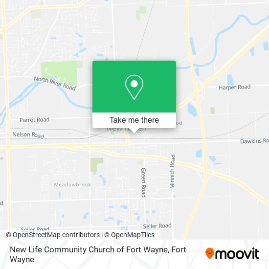 Mapa de New Life Community Church of Fort Wayne