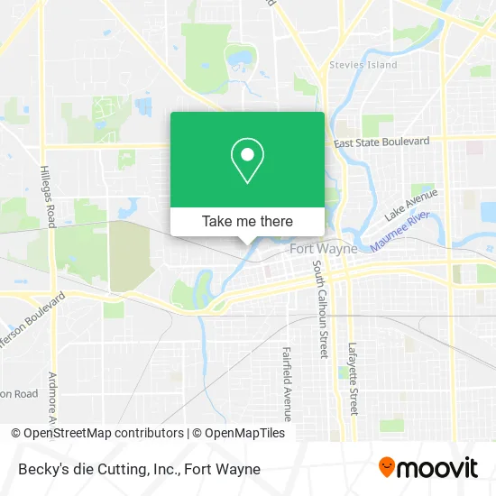 Mapa de Becky's die Cutting, Inc.