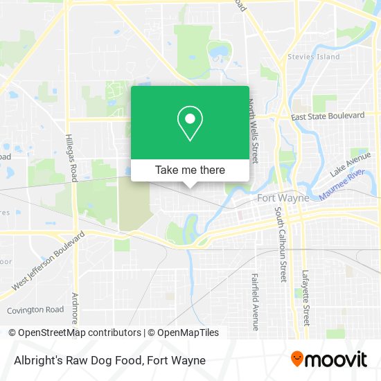 Mapa de Albright's Raw Dog Food