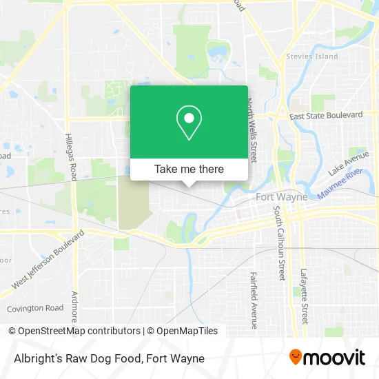Mapa de Albright's Raw Dog Food