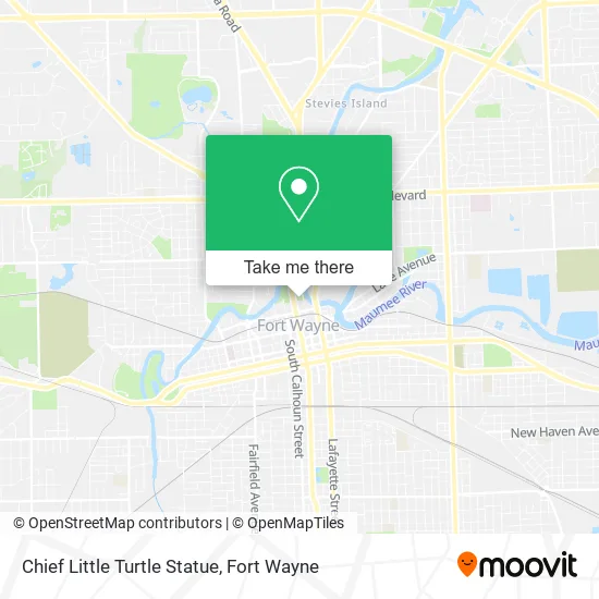 Chief Little Turtle Statue map