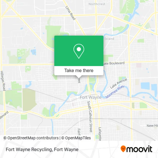 Mapa de Fort Wayne Recycling