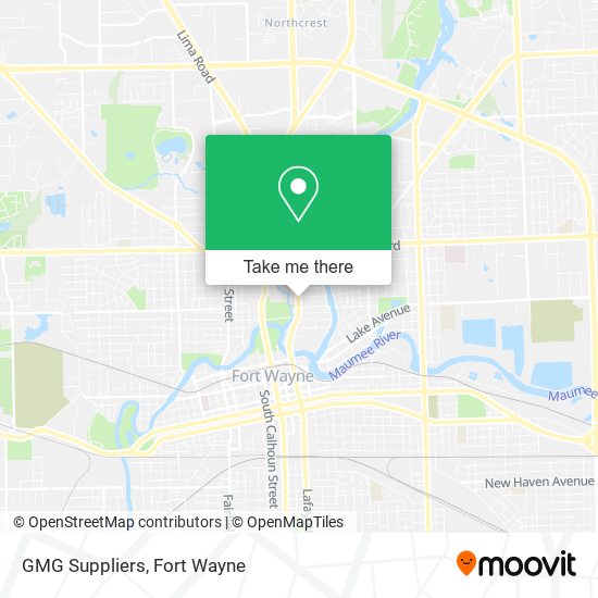 GMG Suppliers map