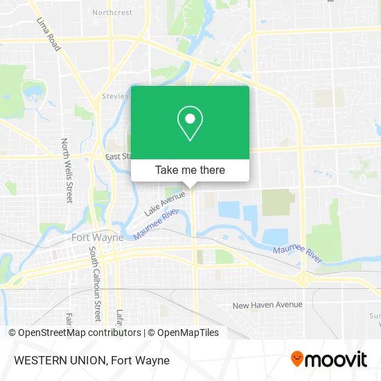 WESTERN UNION map