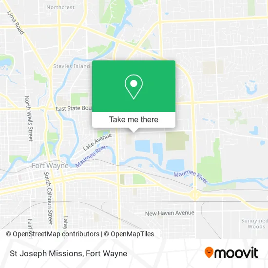 St Joseph Missions map