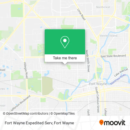 Mapa de Fort Wayne Expedited Serv