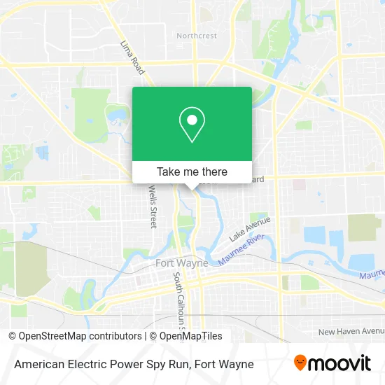 American Electric Power Spy Run map
