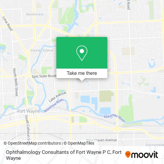 Ophthalmology Consultants of Fort Wayne P C map