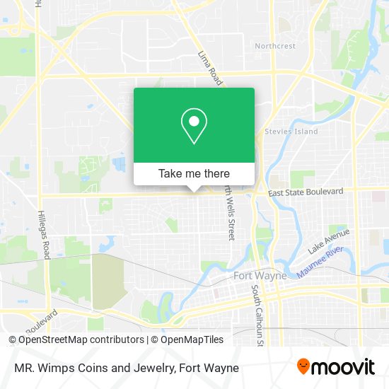 MR. Wimps Coins and Jewelry map