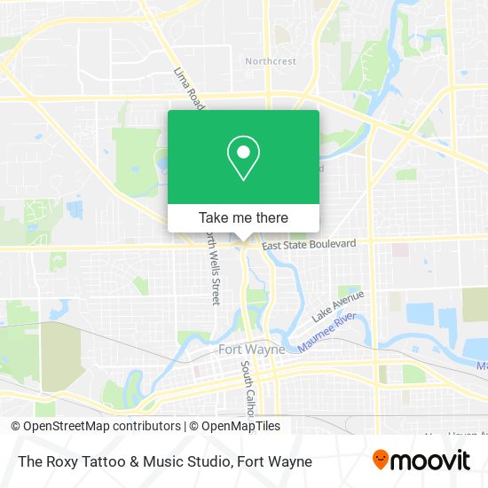 The Roxy Tattoo & Music Studio map