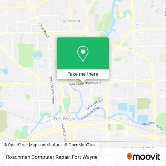 Roachman Computer Repair map