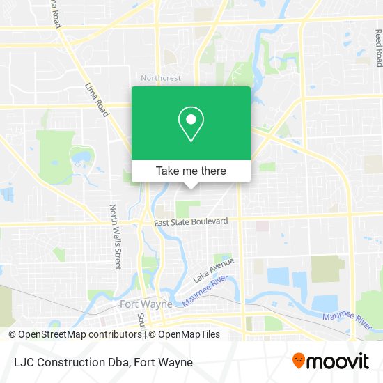 LJC Construction Dba map
