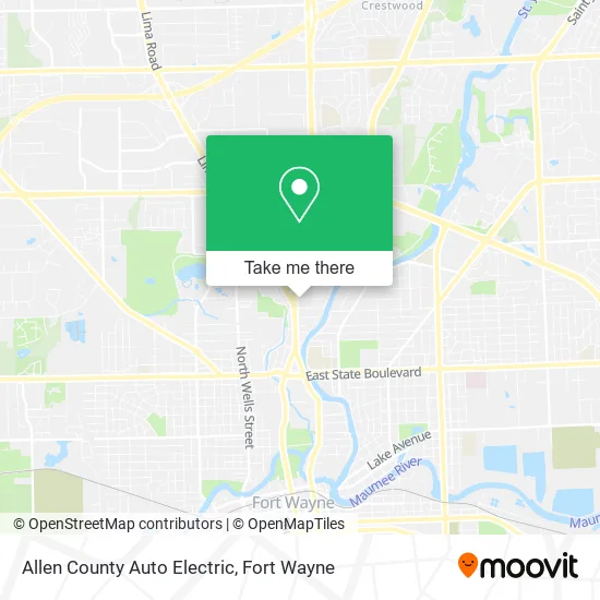 Allen County Auto Electric map