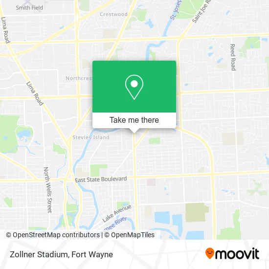 Zollner Stadium map