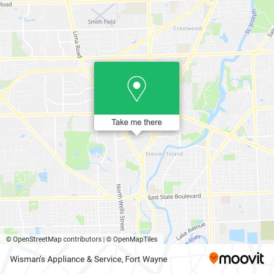 Wisman's Appliance & Service map