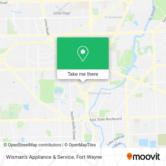 Wisman's Appliance & Service map