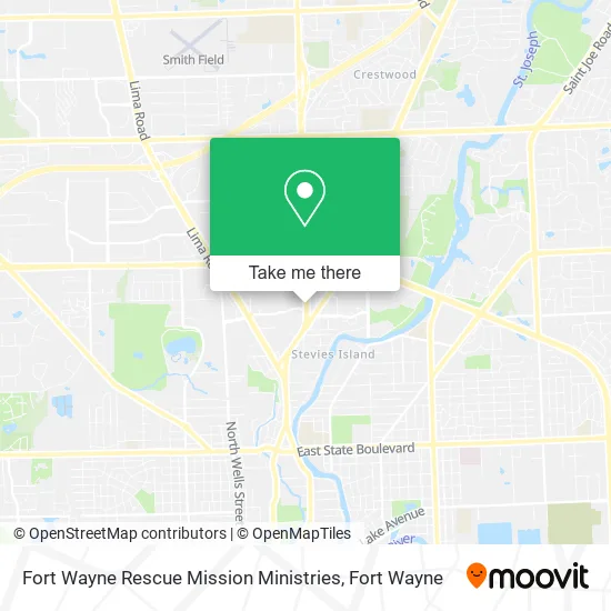 Fort Wayne Rescue Mission Ministries map