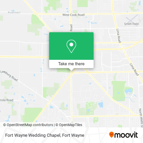 Fort Wayne Wedding Chapel map
