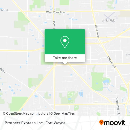 Brothers Express, Inc. map