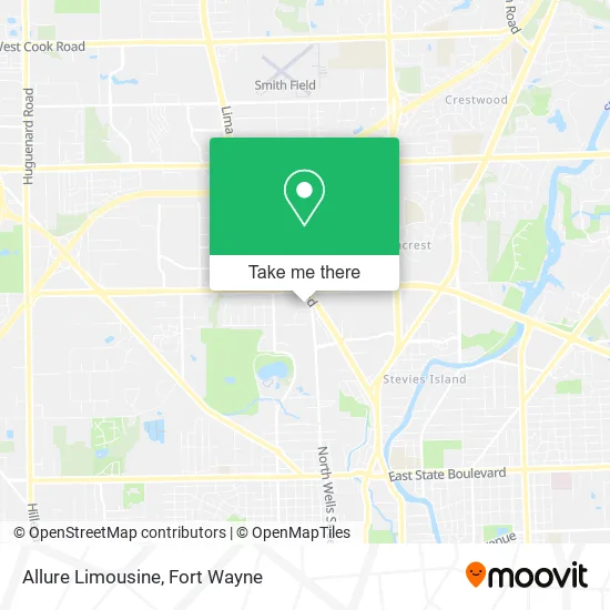 Allure Limousine map