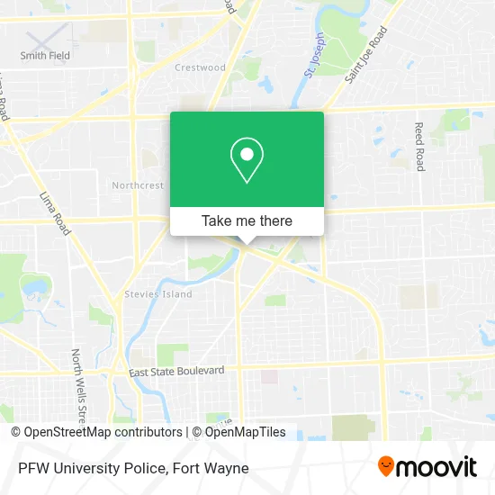 PFW University Police map