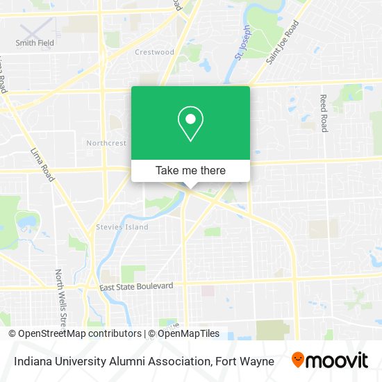 Mapa de Indiana University Alumni Association