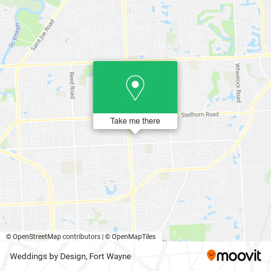 Weddings by Design map