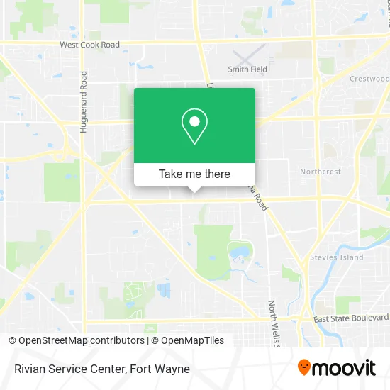 Mapa de Rivian Service Center