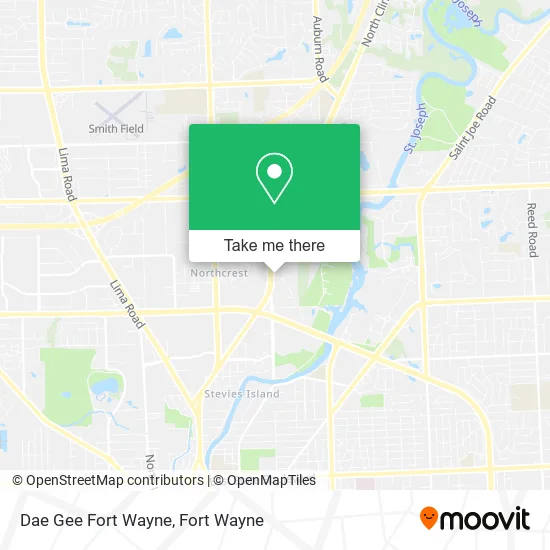 Mapa de Dae Gee Fort Wayne