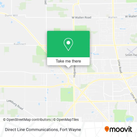 Direct Line Communications map